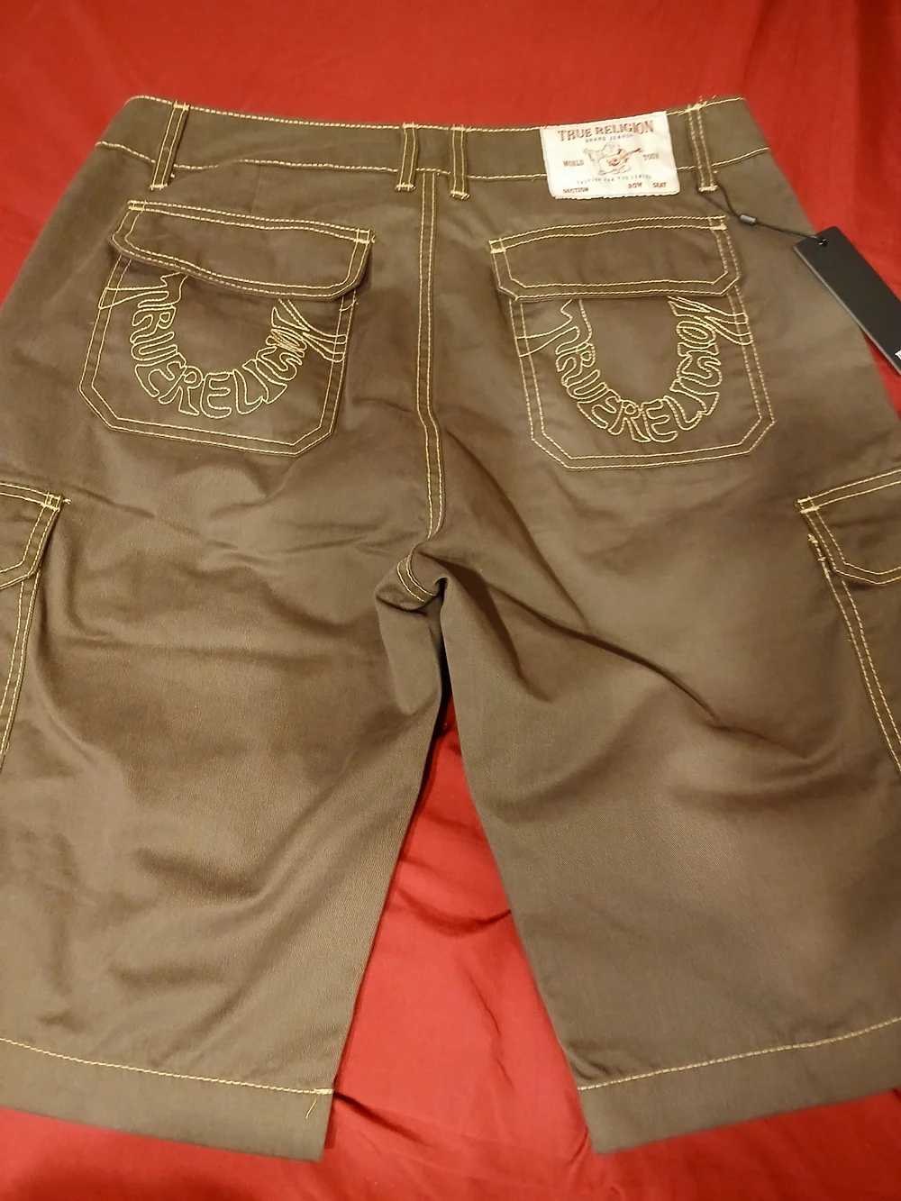True Religion Men’s Brown Jeans with Contrast Stitching - Picture 2 of 6